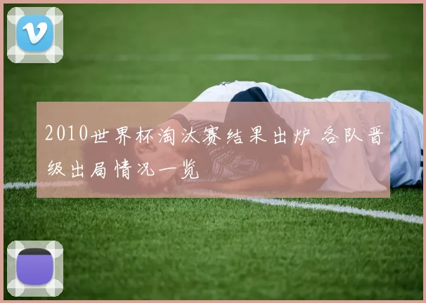 2010世界杯淘汰赛结果出炉 各队晋级出局情况一览